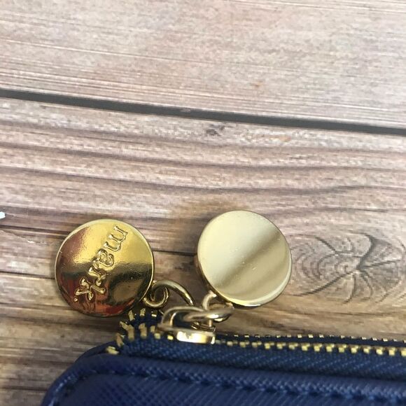 Mark Blue Wallet with Wrist Strap Clutch - Picture 3 of 8